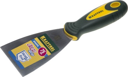 Шпательная лопатка KRAFTOOL с 2-компонент ручк, профилиров нержав полотно, 75мм 10035-075 купить в Надыме