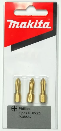 Биты Makita PH2 25мм 3шт, алмазные (P-38582) купить в Надыме