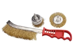 Набор щеток для дрели 3 шт 1 плоская 65 мм 50 мм "чашка" ручная металлическая MATRIX 74484