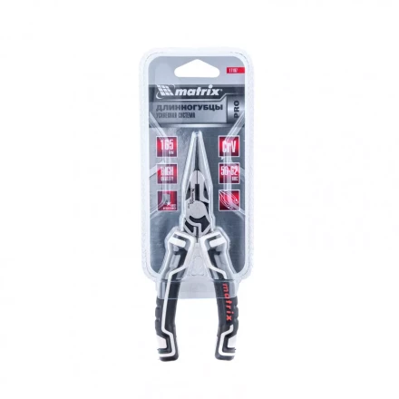 Длинногубцы прямые 165 мм усиленная система Pro Matrix 17197 купить в Надыме
