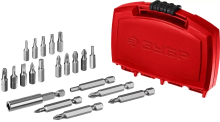 ЗУБР биты МХ-21, CR-V, с магнитным адаптером, набор в компактном ударопрочном боксе (26600-H21) купить в Надыме