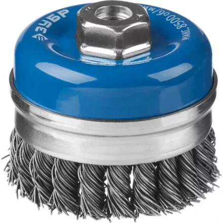 ЗУБР "ПРОФЕССИОНАЛ". Щетка чашечная усиленная для УШМ, плетеные пучки стальной проволоки 0,8мм, 80ммхМ14 35271-080_z02 купить в Надыме