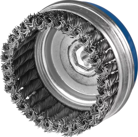 ЗУБР "ПРОФЕССИОНАЛ". Щетка чашечная усиленная для УШМ, плетеные пучки стальной проволоки 0,8мм, 80ммхМ14 35271-080_z02 купить в Надыме