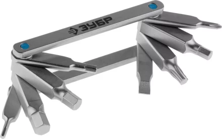 Набор ЗУБР "ЭКСПЕРТ": Ключи имбус,универс,складные,Cr-V,сатинир покрытие,суперкомпактный,HEX,TORX,PH №1,SL 5мм,8-в-1 27423-H8 купить в Надыме