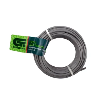 Леска для триммера звезда, армированная алюминием, 3.0 мм х 10 м, Россия Сибртех 961985 купить в Надыме