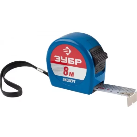 Рулетка ЗУБР, алюмин корпус повышенной прочности, нейлон покрытие, компактная эргоном конструкция, 8м/25мм 34058-08-25 купить в Надыме