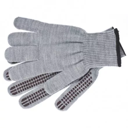 Перчатки трикотажные акрил ПВХгель Протектор серая туча оверлок Сибртех Россия 68662 купить в Надыме