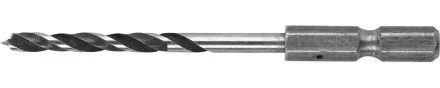 ЗУБР "ЭКСПЕРТ". Сверло по дереву, М-образная заточка, шестигранный хвостовик 1/4", 4х70мм 29423-070-04 купить в Надыме