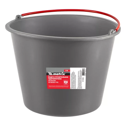 Ведро строительное пластмассовое Matrix 20 л, ударопрочное, обрезиненная ручка, 81464 купить в Надыме