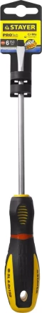 Отвертка STAYER &quot;PROFI&quot; &quot;PROTech&quot;, двухкомп рукоятка, намагниченная, Cr-Mo, SL6,0x150мм 25131-06-15_z02 купить в Надыме