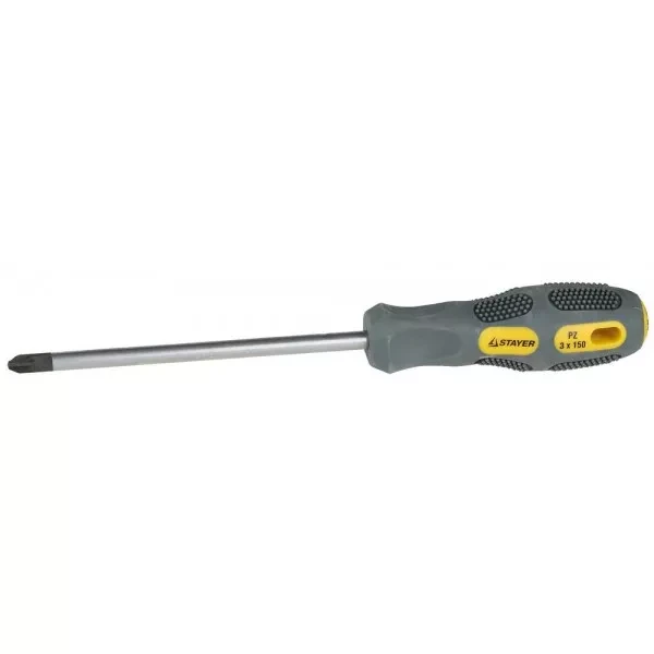 Отвертка STAYER "PROFESSIONAL" "MAX-GRIP" слесарная, Cr-V, намагниченная, PZ №3x150мм 25822-3-150 G купить в Надыме