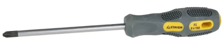 Отвертка STAYER "PROFESSIONAL" "MAX-GRIP" слесарная, Cr-V, намагниченная, PZ №3x150мм 25822-3-150 G купить в Надыме