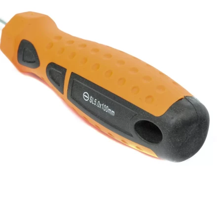 Отвертка "Point", SL5,0 х 100 мм, CrV, 2-х компонентная рукоятка Sparta 11766 купить в Надыме