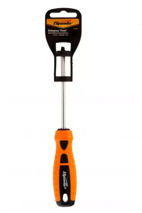 Отвертка "Point", SL5,0 х 100 мм, CrV, 2-х компонентная рукоятка Sparta 11766 купить в Надыме