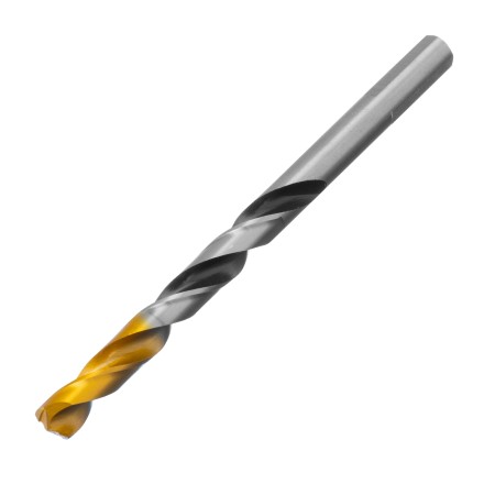 Сверло спиральное по металлу Denzel 8 x 117мм, Р6М5, Golden Tip, многогранная заточка, 718282 купить в Надыме