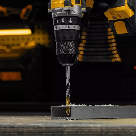 Сверло спиральное по металлу Denzel 8 x 117мм, Р6М5, Golden Tip, многогранная заточка, 718282 купить в Надыме