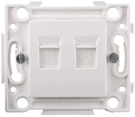 Розетка СВЕТОЗАР телефонная, 2 гнезда SV-55245-2 купить в Надыме