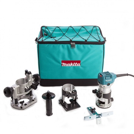 Кромочный фрезер Makita RT0702CX2, 3 сменных базы купить в Надыме
