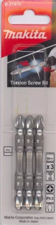 Биты Makita PH3 65мм 3шт, 2-х сторонние (B-21870) купить в Надыме