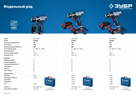 Дрель-шуруповерт 2 АКБ DL-12 A5 серия ПРОФЕССИОНАЛ купить в Надыме