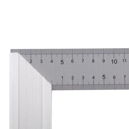 Угольник стальной 300 мм, нержавеющая сталь, градуировка, алюминиевое основание Denzel 32397 купить в Надыме