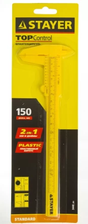 Штангенциркуль STAYER "STANDARD" пластмассовый, 150 мм 3440_z01 купить в Надыме
