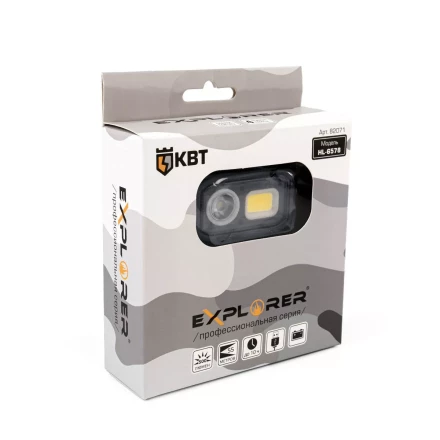 Фонарик налобный светодиодный КВТ HL-6578 с сенсором движения (82071) купить в Надыме