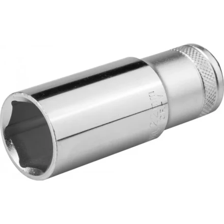 Торцовая головка KRAFTOOL "INDUSTRIE QUALITAT", удлиненная, Cr-V, FLANK, хромосатинированная, 1/2", 22 мм 27807-22_z01 купить в Надыме