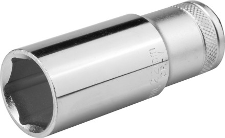 Торцовая головка KRAFTOOL &quot;INDUSTRIE QUALITAT&quot;, удлиненная, Cr-V, FLANK, хромосатинированная, 1/2&quot;, 22 мм 27807-22_z01 купить в Надыме