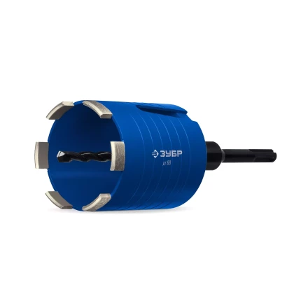 ЗУБР АСК d 68 мм (М16, рабочая глубина 75 мм, лазерная сварка), алмазная сегментная коронка для подрозетников, Профессионал (29875-68) купить в Надыме