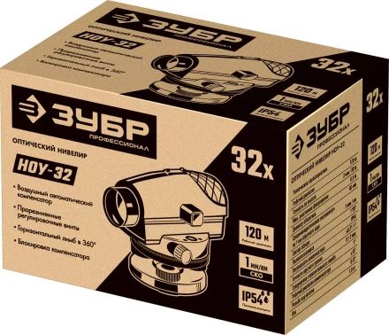 ЗУБР ОУ-32, 120 м, оптический нивелир, Профессионал (34917) купить в Надыме