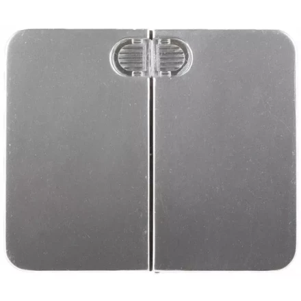 Выключатель СВЕТОЗАР "ГАММА" с подсветкой, двухклавишный, без вставки и рамки, цвет светло-серый металлик, 10A/~250B SV-54135-SM купить в Надыме