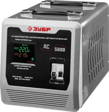 ЗУБР 5000ВА, 5 кВт, автоматический стабилизатор напряжения, Профессионал (59380-5) купить в Надыме