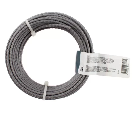 Леска для триммера квадратная витая, армированная алюминием, 2.4 мм х 10 м, Россия Сибртех 961995 купить в Надыме