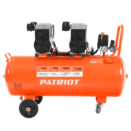 Компрессор поршневой безмасляный PATRIOT WO 80-360 купить в Надыме