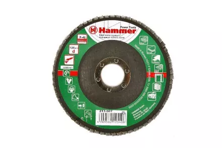 Круг Лепестковый Торцевой (КЛТ) HAMMER КЛТ 1 Ф125х22 Р40 213-007 купить в Надыме