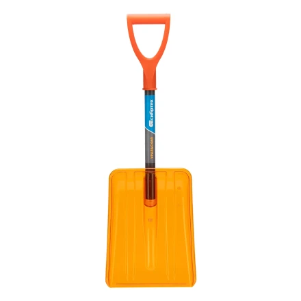 Лопата для уборки снега Сибртех 61673, поликарбонат, 270х360х840 мм, стальной черенок, усиленная купить в Надыме