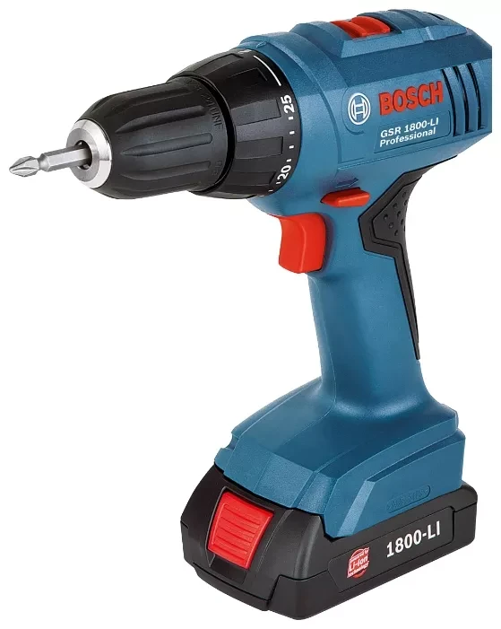 Дрель-шуруповерт аккумуляторная BOSCH GSR 1800-LI (0.601.9A8.305) в кейсе купить в Надыме