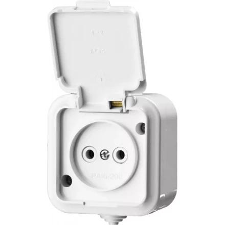 Розетка STAYER &quot;MASTER&quot; &quot;MAXIMA&quot; одноместная, с защитной крышкой, IP54, 10А, 220В 54305-W купить в Надыме