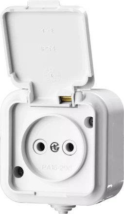 Розетка STAYER &quot;MASTER&quot; &quot;MAXIMA&quot; одноместная, с защитной крышкой, IP54, 10А, 220В 54305-W купить в Надыме