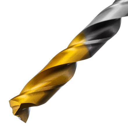 Сверло спиральное по металлу Denzel, 8,5 x 117мм, Р6М5, Golden Tip, многогранная заточка, 718283 купить в Надыме