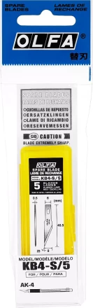 Лезвия OLFA перовые для ножа AK-4, 6(8)х40,5х0,5мм, 5шт OL-KB4-S/5 купить в Надыме