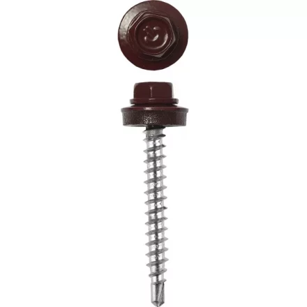 Саморезы ЗУБР окраш., RAL 8028 земел.-коричн., для крепл. кров. матер. к дерев. обреш., 4.8x29мм, 400шт 4-300315-48-029-8028 купить в Надыме