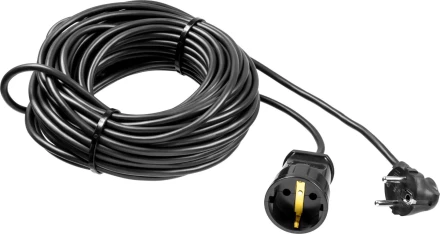 Удлинитель-шнур "ПВС 307-Ш", 20 м, 2500 Вт, 1 гнездо, ПВС 3х0,75 мм2, ЗУБР 55022-20 купить в Надыме