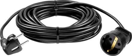 Удлинитель-шнур "ПВС 307-Ш", 20 м, 2500 Вт, 1 гнездо, ПВС 3х0,75 мм2, ЗУБР 55022-20 купить в Надыме