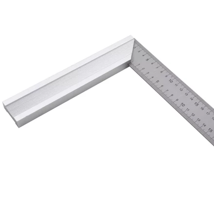 Угольник стальной 400 мм, нержавеющая сталь, градуировка, алюминиевое основание Denzel 32398 купить в Надыме