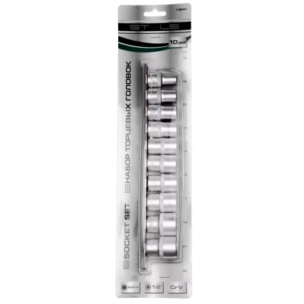 Набор универсальных торцевых головок 1/2 SpLine CrV 10 шт 10-22 мм Stels 13641 купить в Надыме