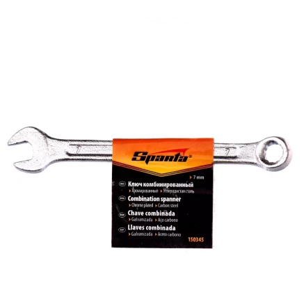 Ключ комбинированный 7 мм хромированный Sparta 150345 купить в Надыме