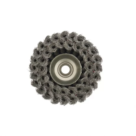 Щетка для УШМ 100 мм М14 "чашка" двухрядная крученая проволока 0,5 мм MTX 74682 купить в Надыме