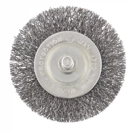 Щетка для дрели 60 мм плоская со шпилькой витая проволока  СИБРТЕХ 744467 купить в Надыме